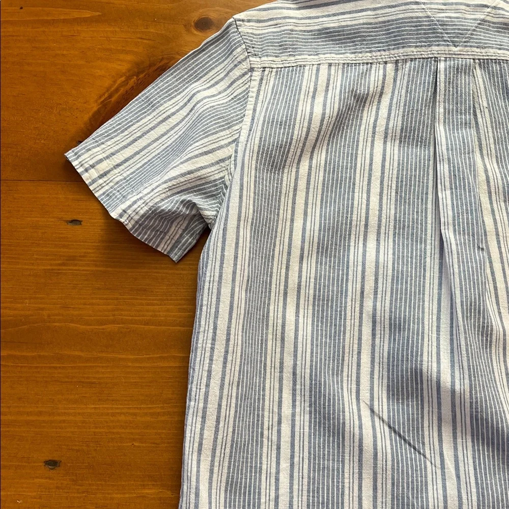 Tommy Hilfiger Striped Linen Short Sleeve Shirt Sz M
